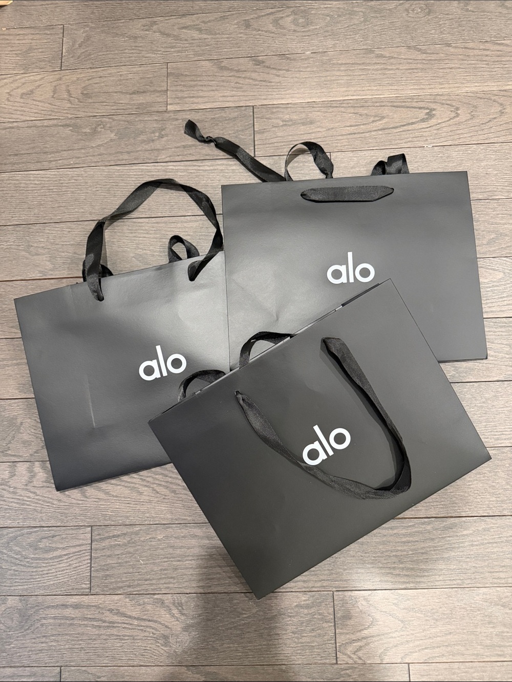 ALO Yoga Black Gift Tote with White Logo